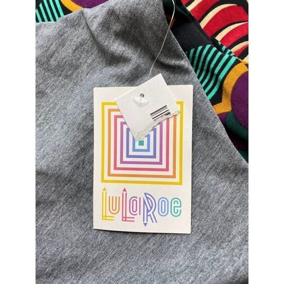 LuLaRoe Randy Gray Red Green Geometric Raglan Sleeve Sz 2XL NEW - Picture 5 of 7